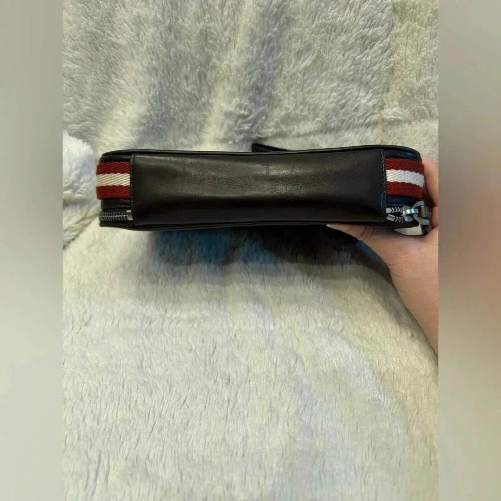Bally Unisex Leather Pouch in Dark Brown - Picture 9 of 16